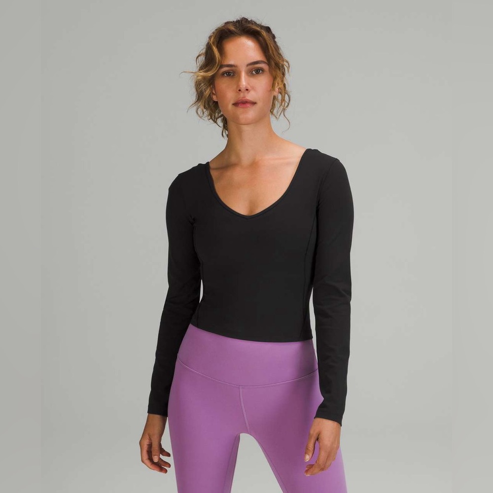Lululemon Align Black Long Sleeve Top - Size 4